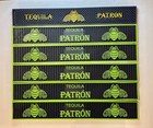 Patron Tequila Rubber Bar Mats Lot Of 6 - 24in Bee Logo Service Mats