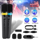 2pcs Wireless Uhf Professional Microphone Handheld Mic System Karaoke W receiver