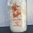 Vintage Milk Bottle Maytag Dairy Farms  5 5    Newton  Iowa  1 2 Half Pint Glass D