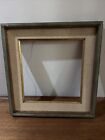 Vtg Green Wooden Frame-gray Cott  -golden Interior 19   x18 25   x2    13 75x13 25   