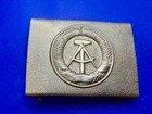 East German Army Military Badge Silver Color Vintage Antique Belt Buckle