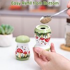 Salt And Pepper Shaker Set - Mushroom Decor For Kitchen  Green