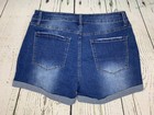 Womens Mid Rise Rolled Hem Distressed Jeans Ripped Denim Shorts L Summer
