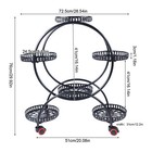 6-tier Wrought Iron Plant Stand With Wheels For Indoor   Outdoor Use