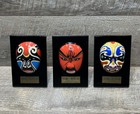 Vintage Painted Chinese The Mask Of Sichuan Opera Lot Of 3 -  Estate Find 