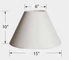 White Fabric Uno Lamp Shade 10 h X 15 d Transitional Style Adult Office Dorm