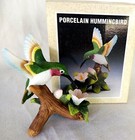 Beautiful Hummingbird In Flight Figurine Hand Painted Porcelain Great Gift  Nos