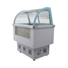 Used  10-pan Hard Ice Cream Showcase Display Cabinet Freezer W led Light 220v