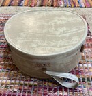 Vintage Samsonite Shwayder Bros  Streamlite Round Hat Box Train Case Marbled