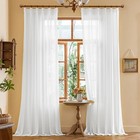  Pinch Pleat Sheer Curtains 84 Inch Length For 42 w X 84 l  pack Of 2  White