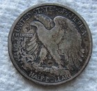 1917-d Obverse Mintmark Walking Liberty Silver Half Dollar Rare Key Date Vg Dark