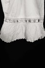 Antique French Victorian White Cotton Bloomers 28  Waist  Excellent Condition