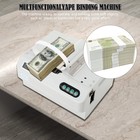 110v Automatic Banknote Invoice Bill Banding Machine Paper Tape Money Strapping