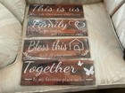New In Wrapping Set Of 4 Wooden Home Decor Signs