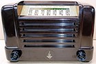 Vintage 1948 Emerson Art Deco Bakelite Vacuum Tube Radio  Model 591a  restored 