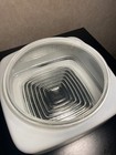 Vintage Mcm Square Milk Glass Ceiling Light Fixture Flush Mount 9x9x4 5    Atomic