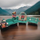 Vintage Little People Gazebo Garden Swing Fence 2002 With 3 Figures 