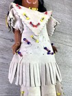 Lot Of 2 Vintage Native American 7 1 2  Indian Dolls Beaded Trim