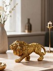 Luxury Gold Lion Sculpture Modern Home Decor Statue
