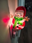 Seasonal Holiday Acrylic Swivel Plug In Christmas Night Light Peppermint Snowman