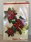 Recollections Craft Kit Christmas Poinsettia 3d Paper Flowers Glitter-look