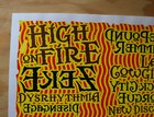 High On Fire Zeke Silkscreen Poster 2004 Austin Tx Very Rare  91 100 Mint