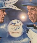 Gary Carter And Dwight Gooden Signed Lithograph Custom Framed Coa