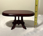 Vintage Dollhouse Miniature Oval Dining Table Mahogany 1 12