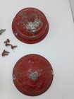 Set 4 Hamilton Greyhound Suburban Childs Wagon Hub Caps Red Paint Matched Vtg