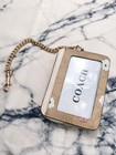 New Coach Zip Card Case In Signature Canvas With Floral Print Cr971 Light Khaki