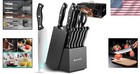 All-in-one 14-piece Kitchen Knife Set  Chef  Steak  And Utility Knives Included
