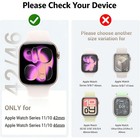 2 Pcs Hard Case For Apple Watch Series 11 10 42mm 46mm Glass Screen Protector
