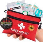 Compact 100-piece Emergency Kit With Doctor Guide   Emergency Blanket Included