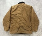 Vintage Carhartt Yyc26 Brn Brown Canvas Jacket Youth Size L 10 12 Quilted Chore