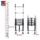 Aluminum Telescoping Ladder Telescopic Multi Purpose For Home 330lbs 14 5 Ft