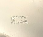 Wallace Baroque Silver Plate 11  Round Sandwich Serving Tray Ornate Vintage