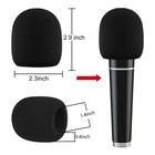 10x Microphone Handheld Grill Windscreen Filter Sponge Foam Mic Cover Black