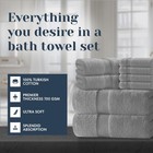 Luxury Light Gray Bath Towel Set - Spa Soft Cotton 2 bath 2hand 4 wash 8 Piece