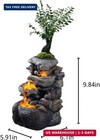 Tolevoit Tabletop Water Fountain With Led Lighting For Indoor Decor And Ambiance