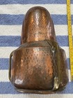 Rare Antique Hand Hammered Copper Vessel W  3 Brass Handles  8    High X 6    Dia 