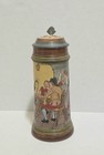 Antique Etched Beer Stein Renaissance Tavern Scene By R hanke  1660 1l   C 1900 