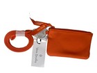 Vera Bradley Zip Id Case And Lanyard In  Microfiber Nwt Orange Bell Pepper  35