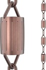 Elegant Scallop Rain Chain - 8 5 Ft Pure Copper For Beautiful Gutters