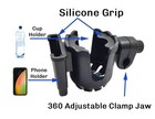 2-in-1 Universal Cup   Phone Holder For Wheelchair Stroller Walker Bike Scooter