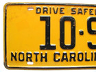 1960 North Carolina Nc License Plate Tag   10-s  Very Low Prefix   Suffix  Rare