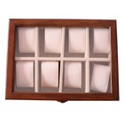 Vintage Watch Box 2 Layers Sycamore Wood Jewelry Large Storage Case Organizer