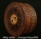 6 3  Ming Xuande Chinese Purple Copper Gilt 8 Hexagrams Incense Burner Censer