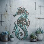 Mermaid Metal Wall Art  Coastal Outdoor Decor  Beach House Patio Art Gift
