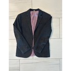 Express Photographer Fitted Blazer Sport Coat Mens 38 Short Gray Knit Jacket