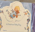 New Precious Moments   a Precious Baby Boy    Birth Announcements  -set Of 16 Nip